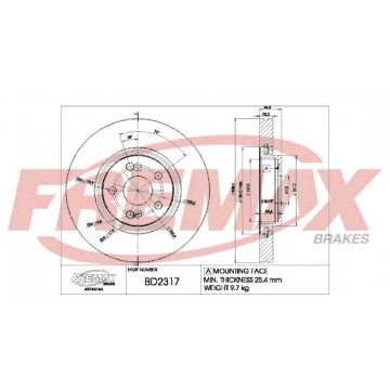 FREMAX Bremsscheibe, BD-2317