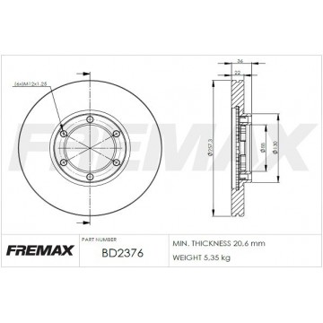 FREMAX Bremsscheibe, BD-2376