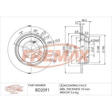 FREMAX Bremsscheibe, BD-2591