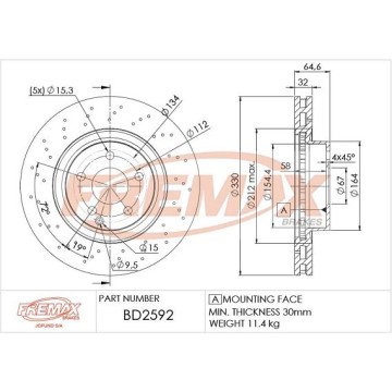 FREMAX Bremsscheibe, BD-2592