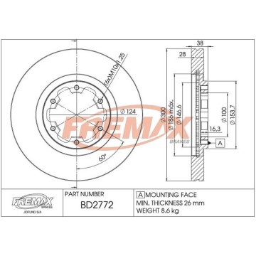 FREMAX Bremsscheibe, BD-2772