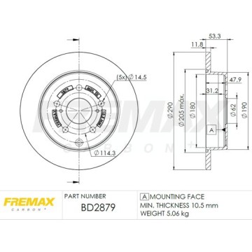 FREMAX Bremsscheibe, BD-2879