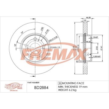 FREMAX Bremsscheibe, BD-2884