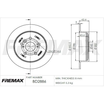 FREMAX Bremsscheibe, BD-2886