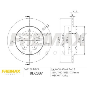 FREMAX Bremsscheibe, BD-2889