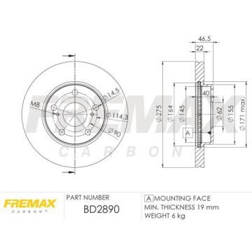 FREMAX Bremsscheibe, BD-2890