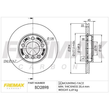 FREMAX Bremsscheibe, BD-2898