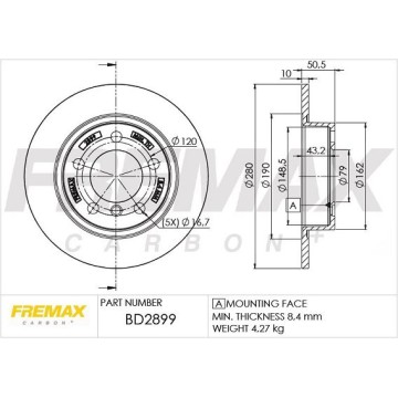 FREMAX Bremsscheibe, BD-2899