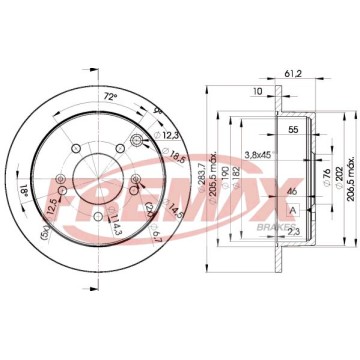 FREMAX Bremsscheibe, BD-2907