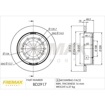 FREMAX Bremsscheibe, BD-2917