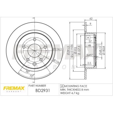 FREMAX Bremsscheibe, BD-2931