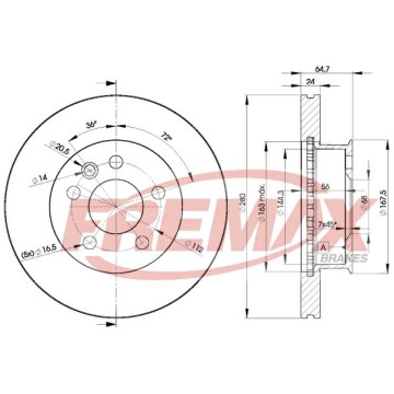 FREMAX Bremsscheibe, BD-3014