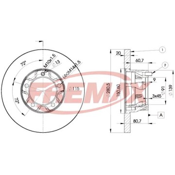 FREMAX Bremsscheibe, BD-3017