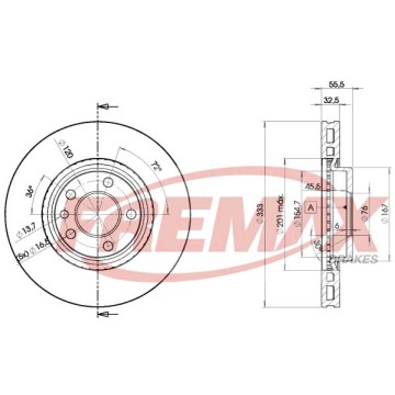 FREMAX Bremsscheibe, BD-3020