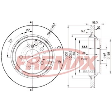 FREMAX Bremsscheibe, BD-3053