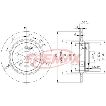 FREMAX Bremsscheibe, BD-3055