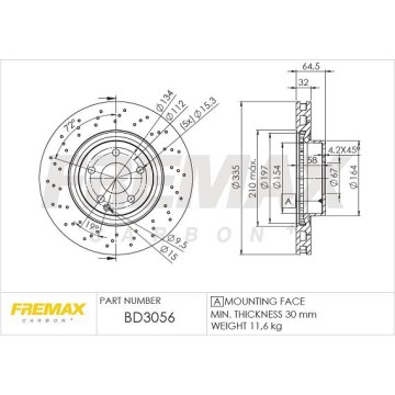 FREMAX Bremsscheibe, BD-3056