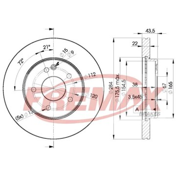 FREMAX Bremsscheibe, BD-3182