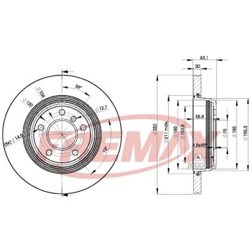 FREMAX Bremsscheibe, BD-3215