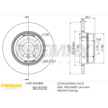 FREMAX Bremsscheibe, BD-3222