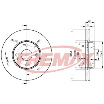 FREMAX Bremsscheibe, BD-3256