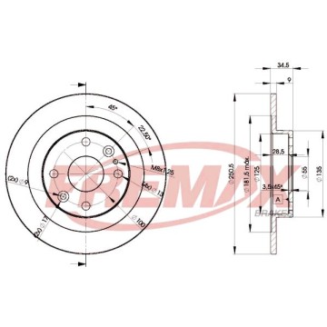 FREMAX Bremsscheibe, BD-3257