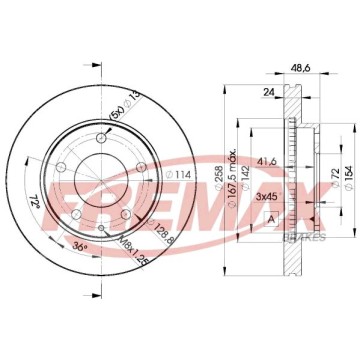 FREMAX Bremsscheibe, BD-3258