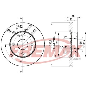 FREMAX Bremsscheibe, BD-3265