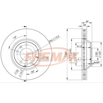 FREMAX Bremsscheibe, BD-3324