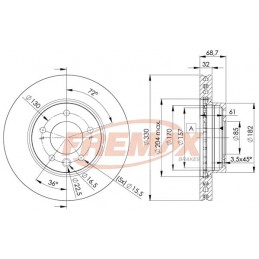 FREMAX Bremsscheibe, BD-3326