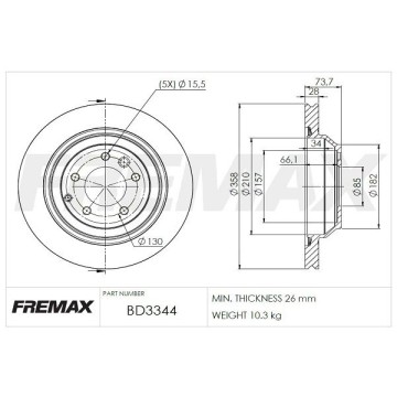 FREMAX Bremsscheibe, BD-3344