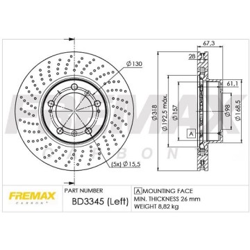 FREMAX Bremsscheibe, BD-3345