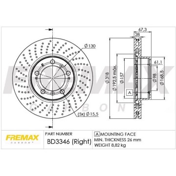 FREMAX Bremsscheibe, BD-3346