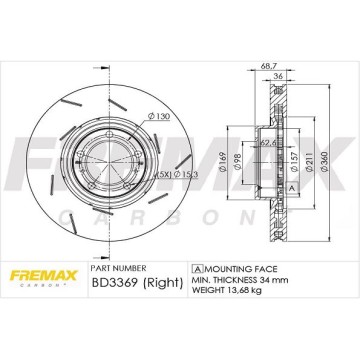 FREMAX Bremsscheibe, BD-3369