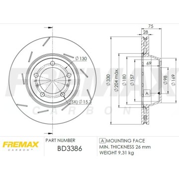 FREMAX Bremsscheibe, BD-3386