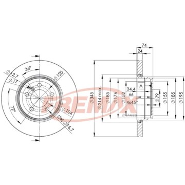 FREMAX Bremsscheibe, BD-3409