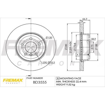 FREMAX Bremsscheibe, BD-3555