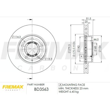 FREMAX Bremsscheibe, BD-3563