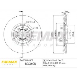 FREMAX Bremsscheibe, BD-3608