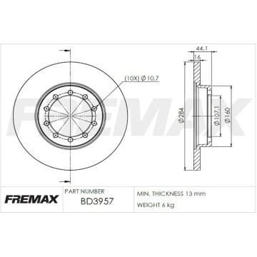 FREMAX Bremsscheibe, BD-3957