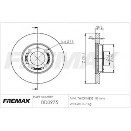 FREMAX Bremsscheibe, BD-3975