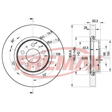 FREMAX Bremsscheibe, BD-4045