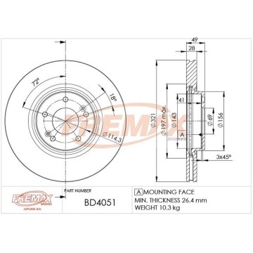 FREMAX Bremsscheibe, BD-4051