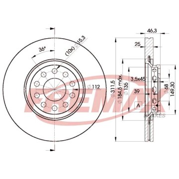 FREMAX Bremsscheibe, BD-4065