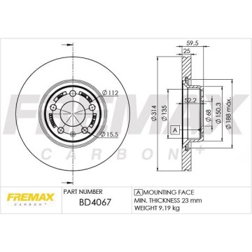 FREMAX Bremsscheibe, BD-4067