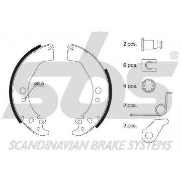 sbs Bremsbackensatz,...
