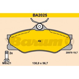 BARUM Bremsbelagsatz,...