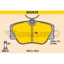 BARUM Bremsbelagsatz,...