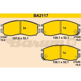 BARUM Bremsbelagsatz,...