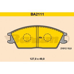 BARUM Bremsbelagsatz,...